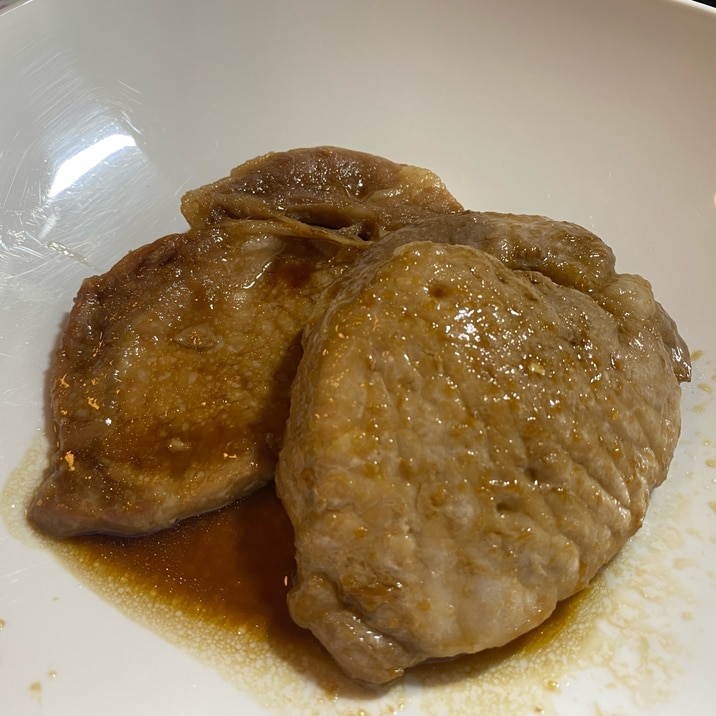 とんかつ肉で生姜焼き